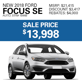 New 2018 Ford
Focus SE