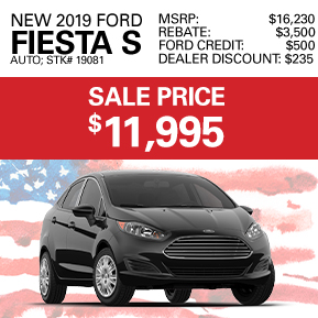 New 2019 Ford
Fiesta S