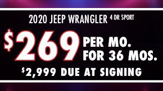 New 2020 Jeep Wrangler 4DR Sport
