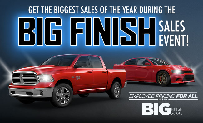 Get The Biggest Sales of The Year During the Big Finish Sales Event!
