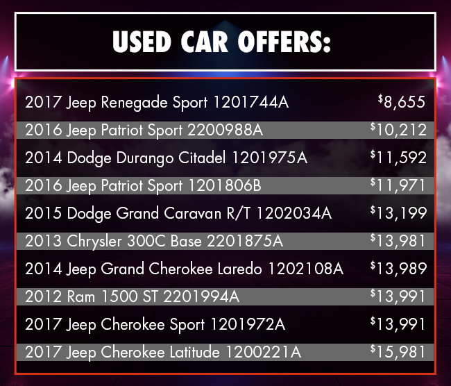 Used Car Offers