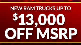 New RAMS up to $13,000 off MSRP