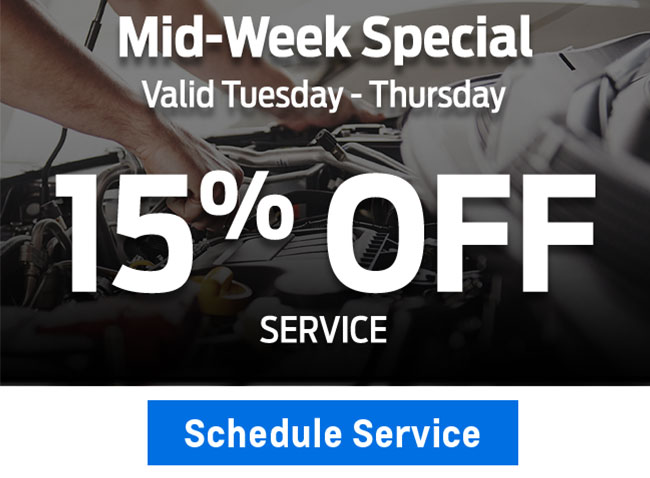 Special offer on servicing your vehicle. See dealer for details.