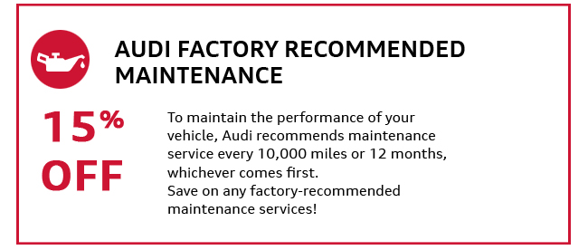 Audi factory recommended maintenance