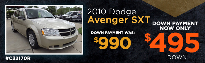C32170R - 2010 Dodge Avenger SXTDown Payment Was: $990 downDown Payment Now Only: $495 down