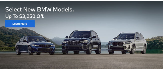 Select New BMW Models - Up to $3250 Off