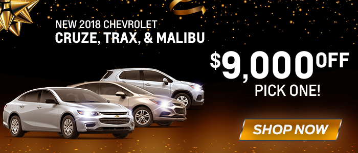 New 2018 Chevrolet Cruze, Trax, and Malibu