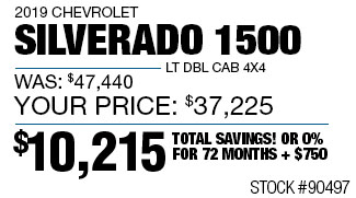 2019 Chevy Silverado 1500 LT Dbl Cab 4X4