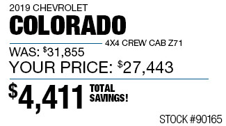 2019 Chevy Colorado 4x4 Crew Cab Z71
