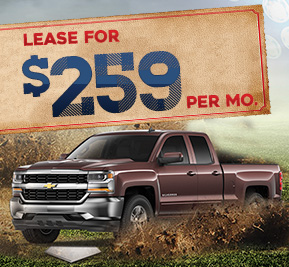 2016 Chevy Silverado 1500 Double Cab 4WD Lease for $259 per month 