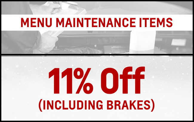 11% Off Menu Maintenance Items