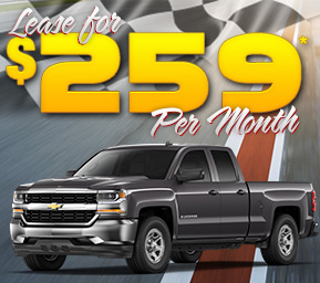 2016 Chevy Silverado 1500 Double Cab 4WD Lease for $259 per month 