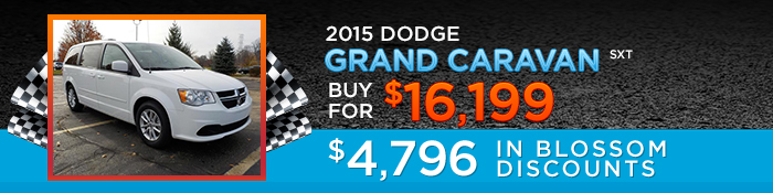 2015 Dodge Grand Caravan SXT
Buy For $16,199
$4,796 in Blossom Discounts