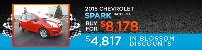 2015 Chevrolet Spark Hatch 1LT
Buy For $8,178
$4,817 in Blossom Discounts