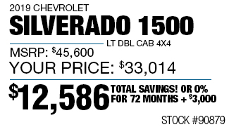 2019 Chevy Silverado 1500 LT Dbl Cab 4X4