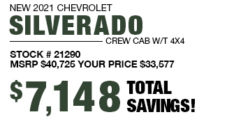 2021 Chevrolet Silverado Crew Cab W/T 4x4