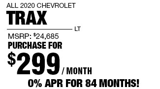 All 2020 Chevy Trax LT