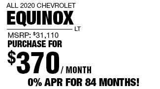 All 2020 Chevy Equinox LT