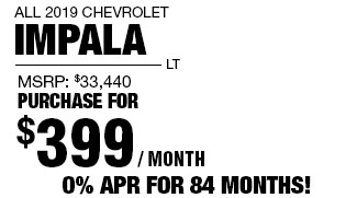 All 2019 Chevy Impala LT