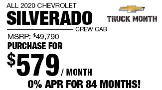 All 2020 Chevy Silverado Crew Cab 