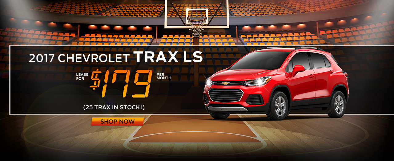 2017 Chevrolet Trax LS
Lease for $179 per month
DISC: Stock #71518 Price is plus tax, tag, title, license and dealer doc fees. Lease for 24 months, 10,000 miles per year with $1,900 due at signing. Take delivery by 03/31/17. See dealer for all details.
