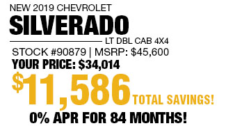 2019 Chevy Silverado LT Dbl Cab 4x4