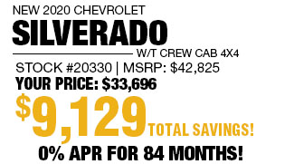 2019 Chevy Silverado Crew Cab 4x4