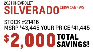 2021 Silverado Crew Cab 4WD