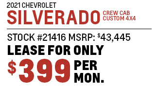 2021 Silverado Crew Cab Custom 4x4