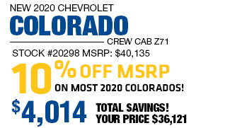 2020 Colorado Crew Cab Z71