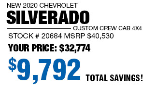 2020 Chevy Silverado Custom Crew Cab