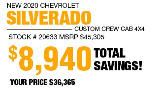 2020 Chevy Silverado Custom Crew Cab