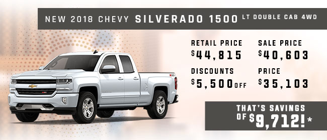 2018 CHEVY SILVERADO 1500 LT DOUBLE CAB 4WD