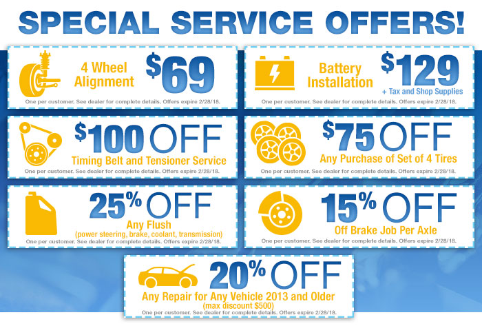 Service and Parts Coupons