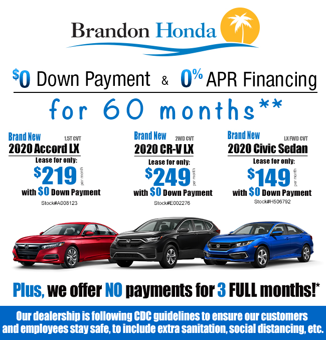 $0 Down Payment & 0% APR Financing