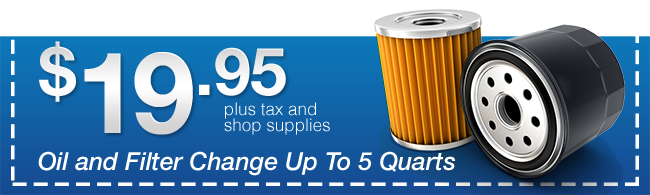 Oil and filter change Service Coupon