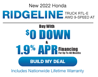 New 2022 Honda Ridgeline
