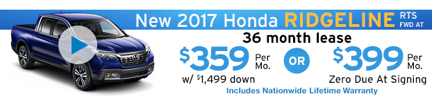 2017 Honda Ridgeline 2wd auto