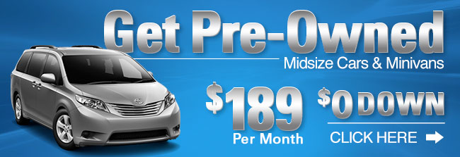 Get pre-owned midsize + minivans
