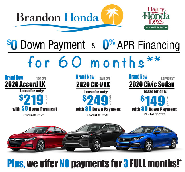 $0 Down Payment & 0% APR Financing