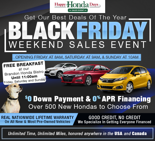 Brandon Honda Black Friday Sales Event