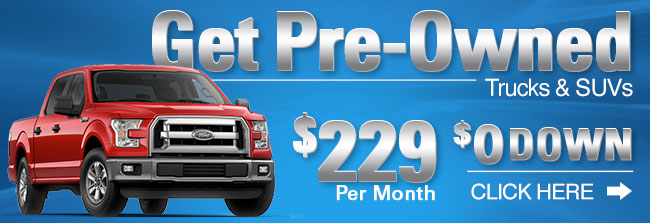 Get pre-owned trucks + suv's