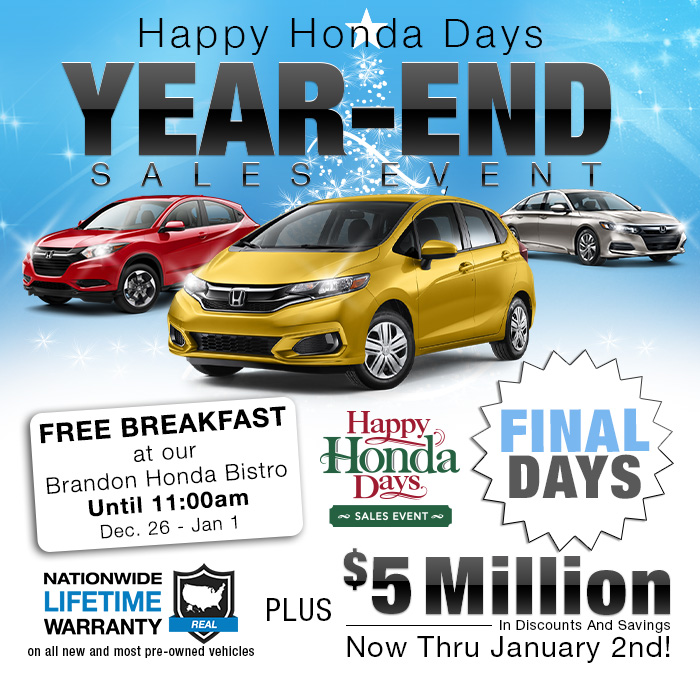 Happy Honda Days Year-End Sales Event