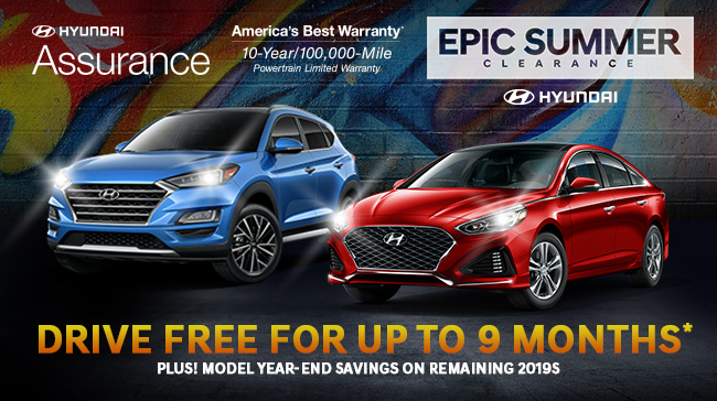 Drive Free For Up To 9 Months! Plus! Model Year-End Savings On Remaining 2019s