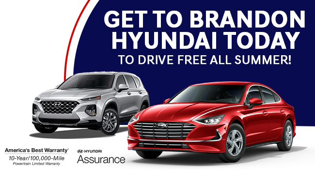 Get To Brandon Hyundai Today To Drive Free All Summer!