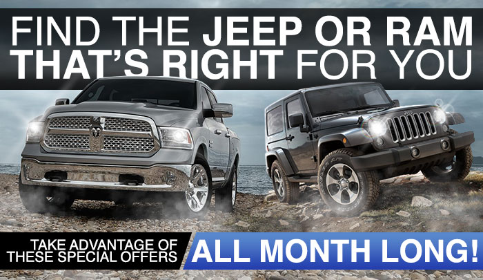 Find The Jeep Or RAM That’s Right For You