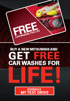 Buy a new Mitsubishi, Get Car Warshes for life and it's Free