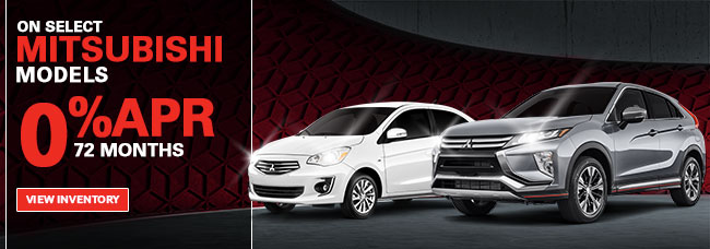 Select Mitsubishi Models 0% APR For 72 Months