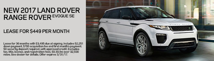 New 2017 Land Rover Range Rover Evoque SE