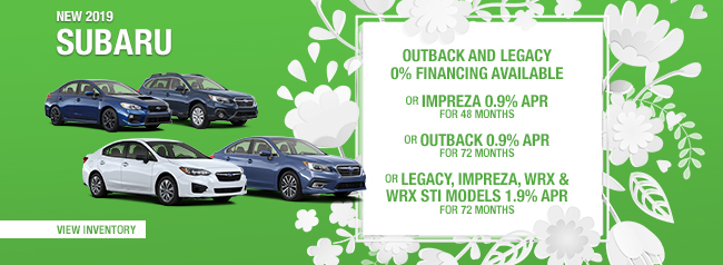 2019 Subaru Outback, Legacy, Impreza, WRX & WRX STI